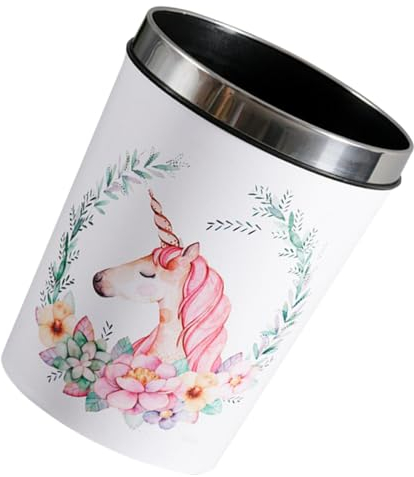 MAGICLULU Waste Basket for Home Unicorn Trash Can Small Waste Bin Plastic Garbage Can