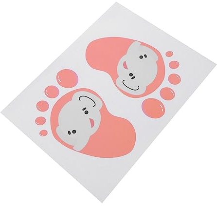 HEMOTON 12paare Cartoon Boden Aufkleber Selbstklebend Fußabdruck Aufkleber Für Treppen Innen Außenbereich Kindergarten Spielplatz