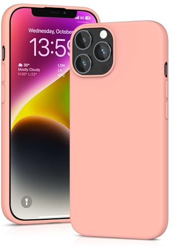 YATWIN Silicone Case for iPhone 13 Pro, Soft-Touch, Shockproof, DustProof, Antiskid Full Body Armour Phone Cover for Apple iPhone 13 Pro - Pink
