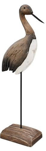 Holz-Vogelstatue, nautische Dekoration, dekorative Seevögel, Skulptur, Holz-Tischfigur, Küste, Ozean, Strand, Themen-Dekoration für Zuhause, Hof, Badezimmer, Wohnzimmer (31,5 cm H)