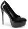 Michael Soul ARIA Stiletto Pumps I EUR 43 I 15cm Absatz & 4cm Plateau I Damen & Herren I Stilvolle High Heels aus Kunstleder mit Lack-Finish I Komfortabel und klassisch I Schwarz Lack