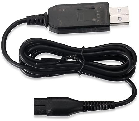 HYROOY USB Ladekabel A00390 S301 310 Ersatz für QP2520 QP25620 QP252 0/30 QP25.20/70 QP2520 Rasierer Auto Kabel ABS