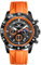 rorios Stilvolle Armbanduhren für Herren Sport Casual Uhren Multifunktionale Analoge Quarz Armbanduhr Chronograph Leuchtende Uhr mit Silikonarmband Orange