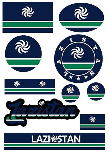Daged Lazistan LAZ Lasen Aufkleber Karte 10 Stück Stickerbogen - PKW Auto Motorrad Biker Flagge Fahne Deko AK