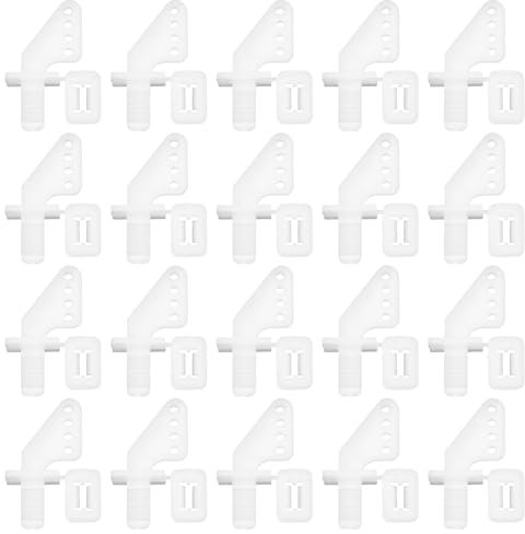 10Sets ShareGoo Nylon Micro Control Horns 20x11mm 4 Holes w/Pin & Φ1.2x21mm Clevis for RC Airplane KT Model Plane Parts Accessories