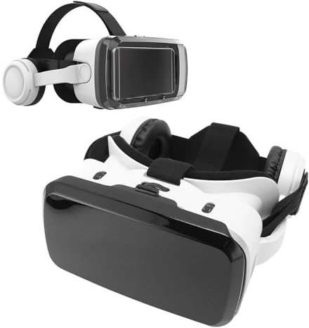 3D VR Headset, 400mAh Anti-Blaulicht Einstellbare Universal Virtual Reality Brille, 60-70mm Einstellbarer Schüler Abstand, für 5,5 Bis 7,2 Zoll Telefon