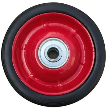 Roue de brouette 5 x 1,5 - En caoutchouc plein, très résistante, anti-crevaison et silencieuse - Convient pour brouette, chariot de jardin/mobile, pneus de rechange universels résistants à l'usure