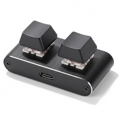 YUEHISY OSU-Tastatur mit 2 Tasten, Programmierbare Mechanische Einhand-USB-Tastatur mit Rotem Schalter, Benutzerdefinierte Shortcut-Gaming- für OSU