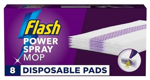 Flash Power Spray Mop Floor Cleaner Disposable Pads, 8 Refills