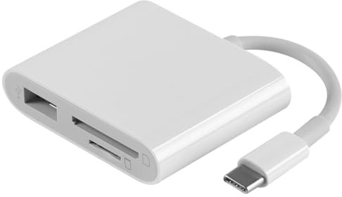 Artibetter Adattatore Trasmissione ad Alta Velocità Materiale PC Resistente Type-c USB 3.0 Hub Lettore Schede Sd e Microsd Compatibile per Computer e Tablet
