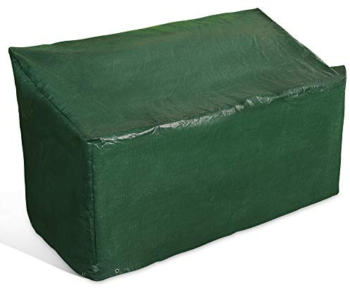 LIVIVO Heavy Duty 3 Seater Waterproof Outdoor Garden Bench Cover with Corner Eyelets and Securing Ropes Furniture Protection for Benches up to 160cm