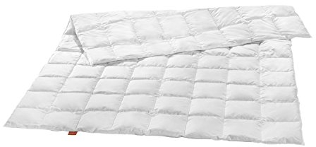 sleepling 194629 leichte Sommer Daunendecke Bettdecke, Neue weißen Daunen (90%) und Federn (10%), Made in EU, Ökotex, Downpass, 135 x 200 cm, weiß