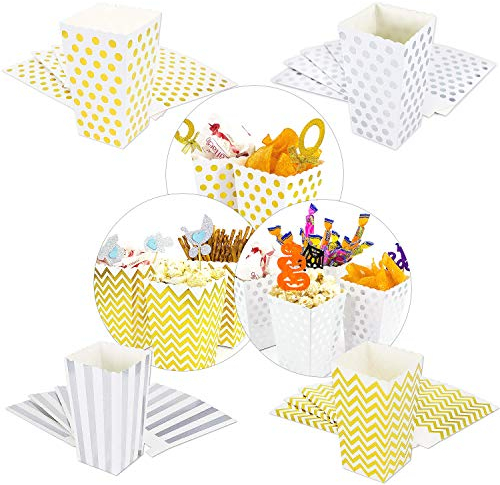 Oblique Unique® Popcorn Snack Box Schachtel Tüten Set 32 Stück als Tisch Dekoration für Geburtstag Party Feier Hochzeit UVM.