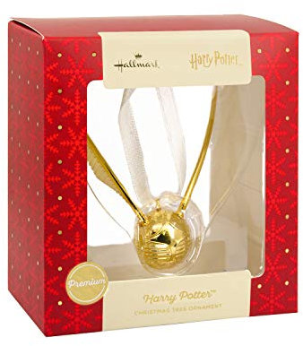 WB Hallmark Harry Potter Golden Snitch Premium Christmas Tree Ornament