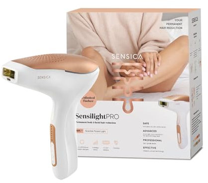 Sensica 'Sensilight Pro' IPL Laser Hair Removal Device | Award Winning Laser Hair Remover for Fast, Permanent Results | Professional Salon Smooth Skin at Home | Body, Legs, Armpits, Bikini, Face