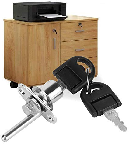 2Pcs Briefkastenschloss Zylinderschloss, Schrankschloss Cabinet Lock Zinklegierung Möbel Schublade Kleiderschrank File Lock mit Schlüsseln für Home Office Security(4#)