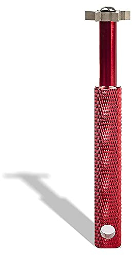 ANCLLO Golf Club Sharpener With 6 Heads Cleaner Perfect Re-Grooving Cleaning Tool Strong Wedge Alloy Wedge Sharpening Cut Perfect Tool for All Irons - Pitching, Sand, Lob, Gap(Red)