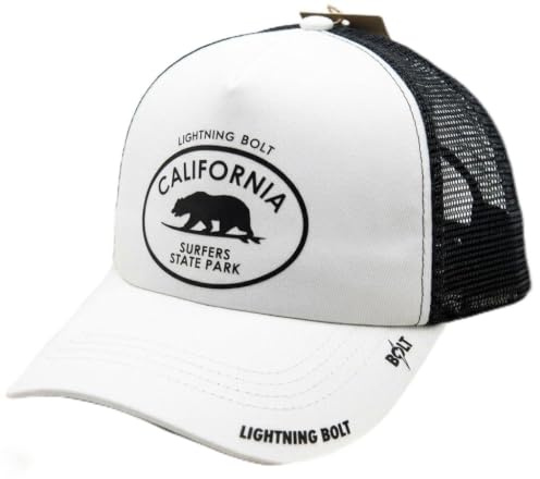 LIGHTNING BOLT Surfers Trucker Cap California Surfers State Park Egret-W03