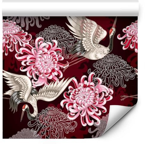 murando - Tapete selbstklebend 10m Wandtattoo dekorative Möbelfolie Dekorfolie Fotofolie Panel Wandaufkleber Wandposter Wandsticker - Vögel Natur Botanik Pflanzenmotiv f-B-10020-j-a
