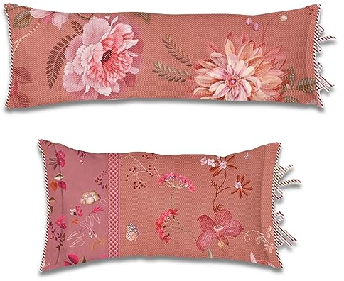 PiP Studio Dekokissen Tokyo Bouquet Pink Blumen Blüten Geblümt Rosa Bogen Wendeoptik Zierkissen, Größe:30 x 90 cm