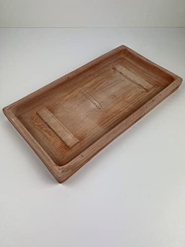 Untersetzer aus Terrakotta, Teller, Pflanzteller, Rechteckig Frostfest, Italien (Teller 40cm)