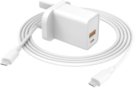 1.8 M 20W USB-C Fast Charger Replacement for iPad 10.9 Inch 10th Gen, 11 Inch 11th Generation 2025 A3355 A3356 A2757 A2777 A2696 Tablet Charging Plug and Cable
