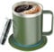 Zhenglu Self Heating Coffee Mug with 10Hrs Auto Shut Off,USB Powered Mug Warmer Set (Army Green)
