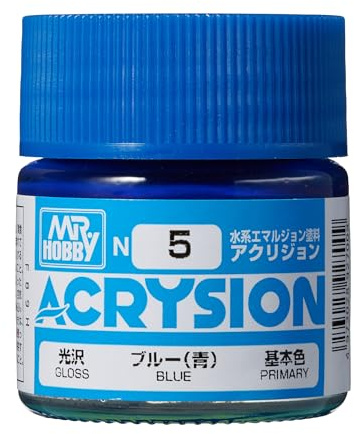 GSI Creos Mr. Hobby N5 Acrysion Color Blue, wasserbasierte Acrylfarbe, Modellbau Farbe, 10 ml