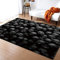 TEMLAN Schwarzer Horror-Schädelkopf Teppiche Gegend, Gruseliges Skelett Dekorativer Teppich für Wohnzimmer, Schlafzimmer, Esszimmer Badezimmer Küche Flur Läufer 60 x 120cm