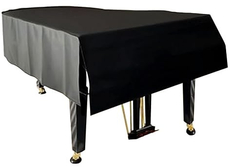 Leder Grand Piano Cover Grand Piano Schutzhülle Schwarz Klavier Dust Cover Grand Dickes Wildlederfutter -Klaviercover Großes Konzert Abdeckung Für Flügel Klavier(200cm/79in)