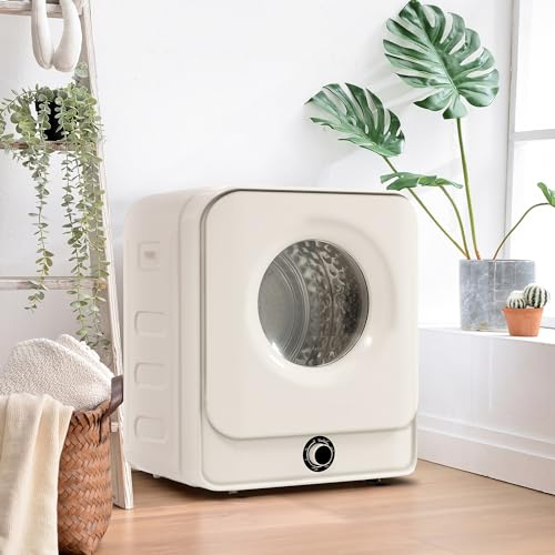 Mini Secadora 830W, Secadora 4,5Kg, Secadora De Acero Inoxidable, Secadora De Aire De Escape, Con 5 Programas, ProteccióN Contra Sobrecalentamiento, Montaje En Pared