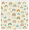 ABAKUHAUS Arc-en-Ciel Rideau de Douche, Motif Aux Couleurs Pastel De Style Scandinave, Material Resistente al Agua Durable Estampa Digital, 175 cm x 200 cm, Ivoire Orange et Bleu pâle