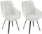 EUGAD Esszimmerstühle drehbar 2er Set, für Esszimmer Wohnzimmer, Bequeme Küchenstühle mit Armlehnen, Rückenlehne, Metallbeinen, modern, Creme