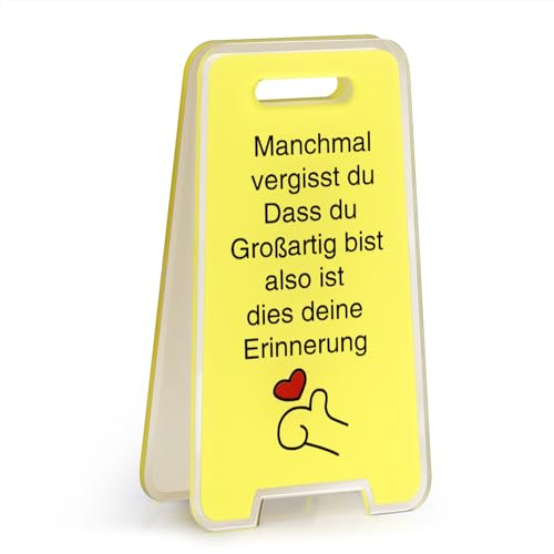 FANAOREN Inspirierende Geschenke für Frauen Geburtstagsgeschenk für Frauen Ein Kleines Warnschild Weihnachtsgeschenke Adventskalender Füllung Lustige Geschenke für Freundin (Warnschild-Yellow)