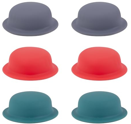 PLIGREAT 6 Pcs Silicone Pot Lid Cover, Universal Pot Lid Replacement Knob Pan Cover Handle Pot Lid Handle Grips Pan Lid Knob Pot Cover Top Hat Silica Hat Pot Button for Kitchen Cookware Lid Cover