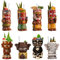 Vinbcorw Ensemble de Tasses Tiki, 4/8 pièces de Verres Tiki pour Cocktails, Tasses en céramique Tropicales, fête Tiki hawaïenne, ustensiles de Bar Exotiques tropicaux de qualité supérieure,C