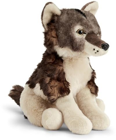 Zappi Co William Le Jouet en Peluche Loup Gris (22cm) Loup des Bois - Doux, Moelleux, 100% Recyclé - Compagnon Fidèle