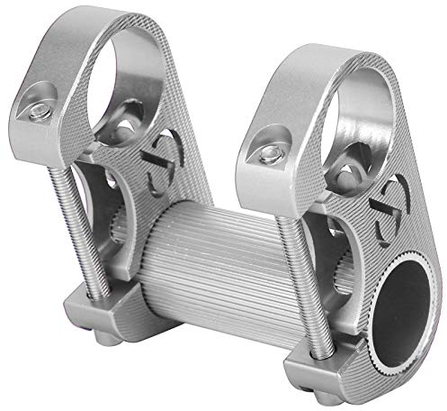 Fydun Fahrrad-Vorbau-Riser, 25,4 Mm, Faltrad, Aluminiumlegierung, Verstellbarer Lenkervorbau, Angewandte Familie (Silver)