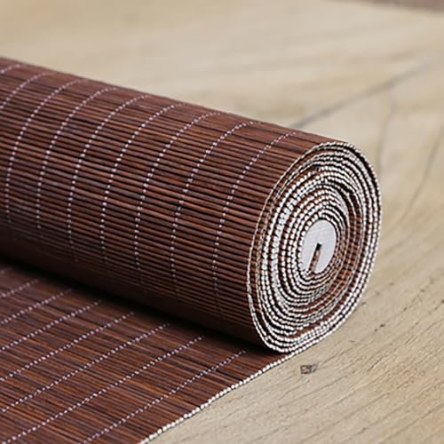 SGSKEIEY Sonnenschutz Sichtschutz Bambus Jalousie Raffrollo Seitenzugrollo Retro Bambus Rollo ohne Bohren Sonnenrollo Bambus Rollos für Terrasse Balkon (40x200cm/16x79in)