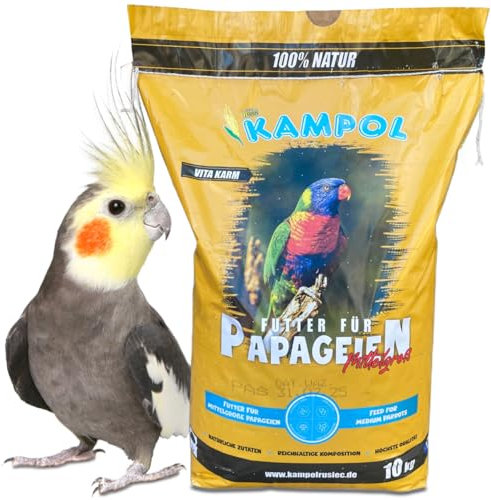 ARPON Papageienfutter | Mischung für Mittelgroße Papageien | Saatenmischung | Vogelfutter | Körnermischung 10kg | Reich Vitaminquell