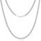 KRKC Herren Halskette, 5mm Silber Farbe Edelstahl Panzerkette Chain, Nickel-frei Dünne Silberkette für Männer Länge 45-66cm(55.9, 5mm-Edelstahl)