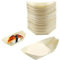 aghoer 50 Stück Fingerfood Schalen, Holzschale Schiffchen, Holzschale Schiffchen, Sushi Knabbereien Schüsselchen, Pommes Schalen, 8 × 5 cm