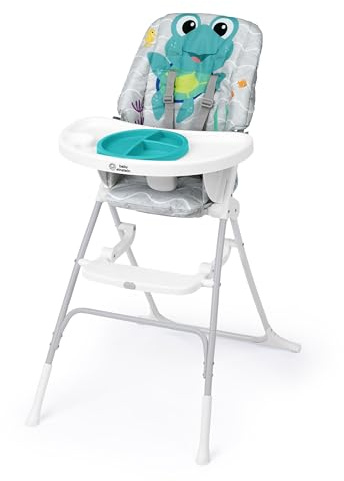 Baby Einstein Ocean Explorers Snack & Splash Faltbar Hochstuhl mit Wassermatte und 5-Punkt-Sicherheitsgurt, für Kinder ab 6 Monaten, Unisex