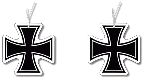 2x Duftbaum Eisernes Kreuz, Auto lustig Duftspender, Duftbaum Auto tuning, Lufterfrischer, Duftanhänger Auto, Duftbaum Set Auto, Deutsches Reich