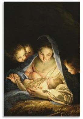 Künstler Greg_Olsen Art Malposter Heilige Nacht Malerei auf Leinwand Wandkunst Poster Rollbild Druck Wand Dekor Home Poster 30 x 45 cm