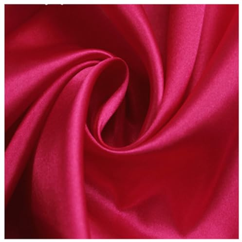 AMateschitz Tissu de doublure en satin au mètre - Tissu en polyester doux - Tissu en coton - À coudre - Couleur unie - 28 couleurs - Pour robes, vestes, manteaux, pantalons, jupes, meubles - Rose