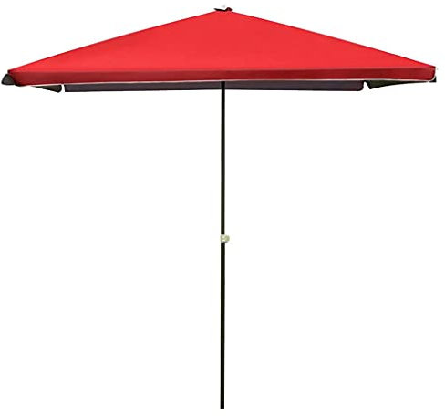WDWDW Parasol de Jardin extérieur, 220 cm, Protection Solaire, imperméable, rectangulaire, Amovible, Parasol de Plage pour Patio, Plage, Piscine