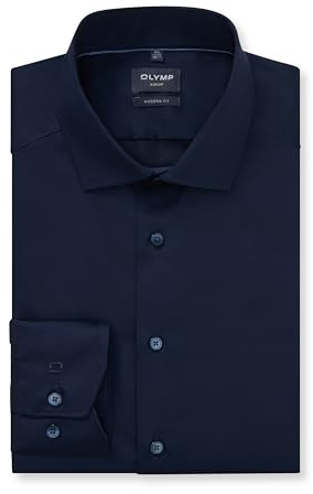 OLYMP Herren Businesshemd Regulär 131084 | Hemd, Manschette, Modern Fit, 100%Baumwolle