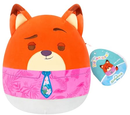 Squishmallows SQZT00014 - Original Disney „Zoomania 2“ Nick Wilde Plüsch 20 cm, offizielles Jazwares Plüsch, superweiches Kuscheltier