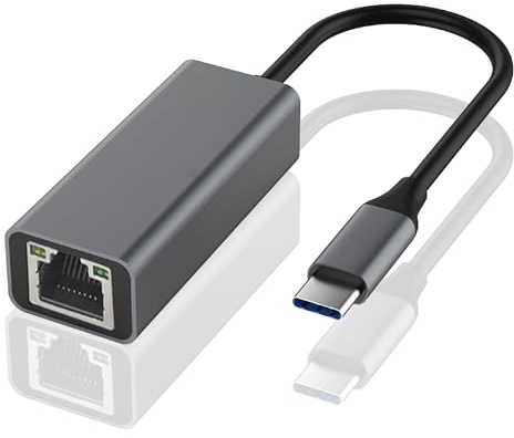 HOYAWU USB C to Ethernet Adapter, Portable 1Gbps USB C to RJ45, Plug and Play, Ethernet Adapter Compatible with MacBook Pro/Air, iPad Pro, iPhone 17 Pro/Max, Galaxy S23/S9, XPS, Chromebook